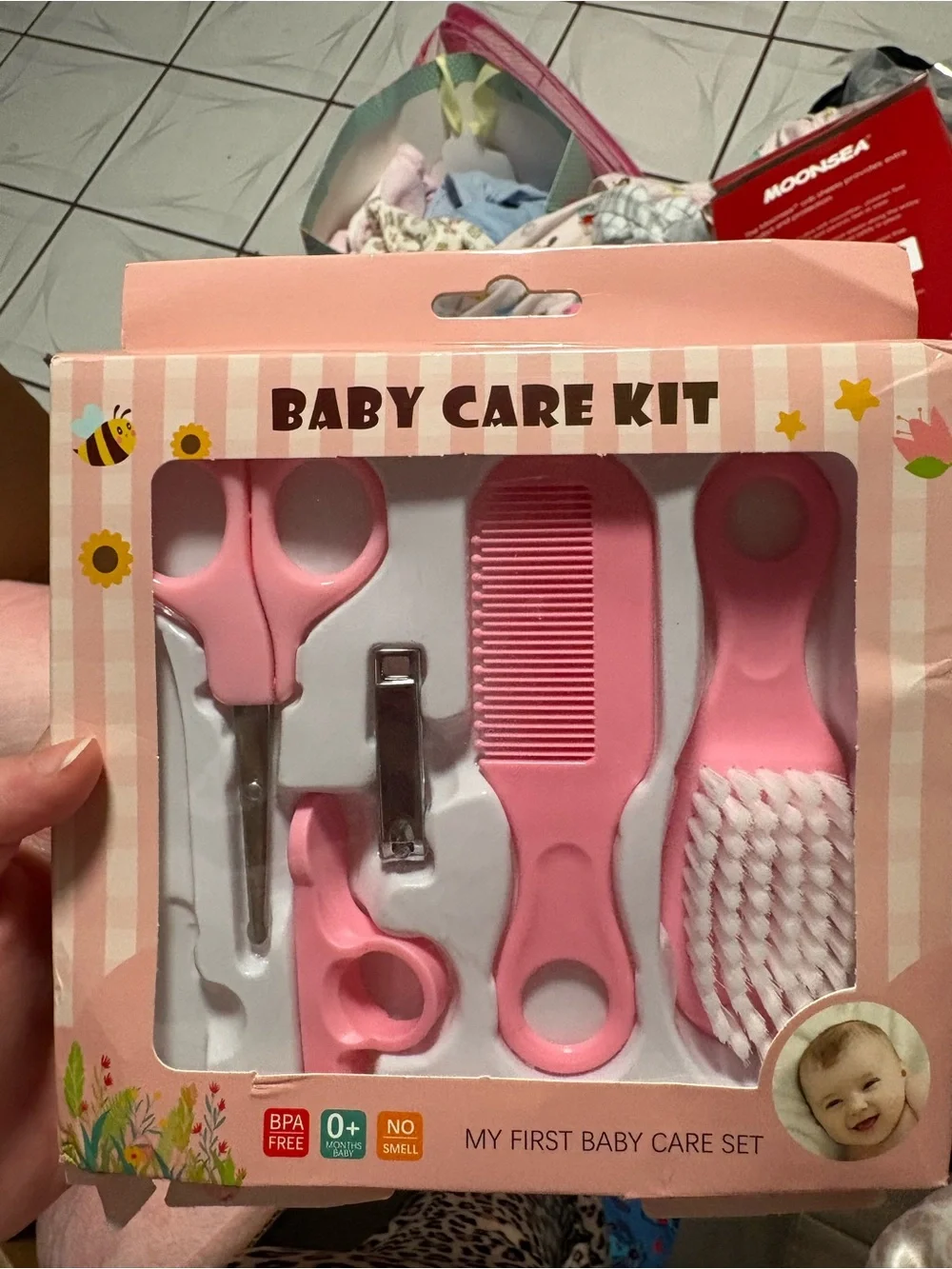 Baby Care Kit - Pink Baby Hair & Nail Grooming Set